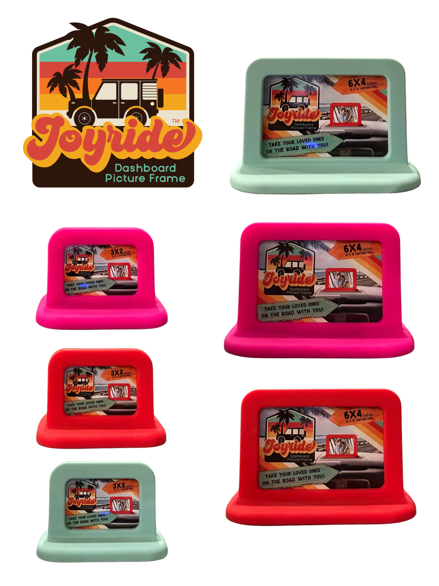 Red Dashboard Picture Frame 3"x2"